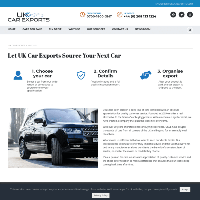 UK Car Exports Powered by WordPress Designed and Managed by Solve My Problem